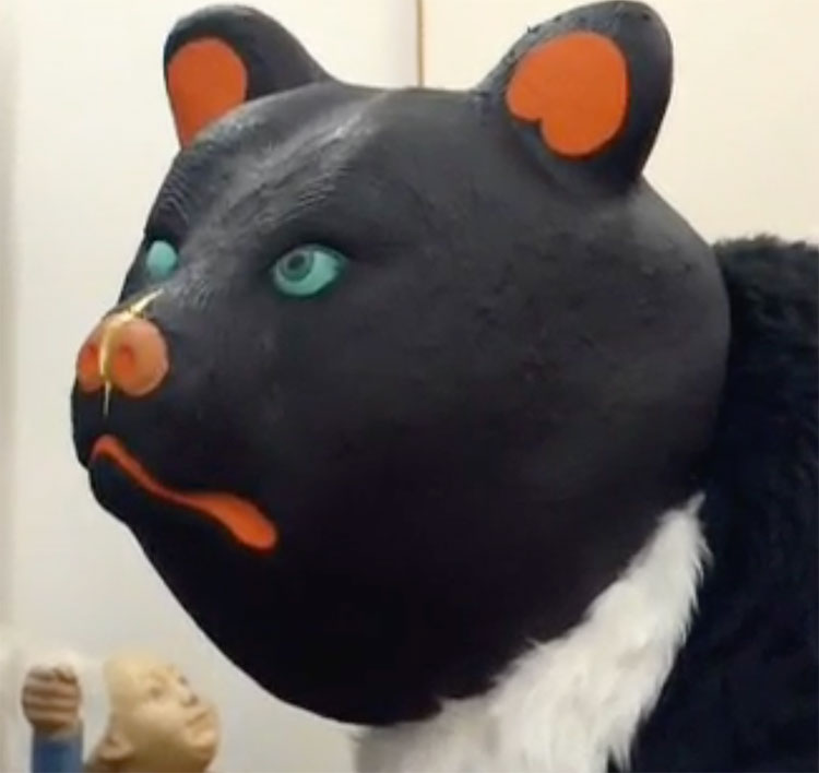 The bear and Kintaro painted effectively with a limited number of colors (The 2020 Kushida shrine Kazari Yamakasa, Rear side）