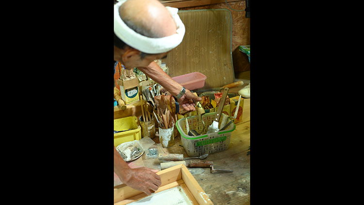 Plasterer Takeshi Ichikane's studio Photo: Takashi Nagatsuki